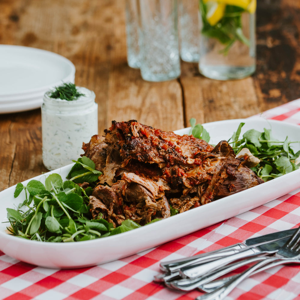 Slow roasted lamb shoulder